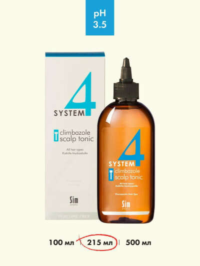 Sim Sensitive System 4 T Climbazole Scalp Tonic Тоник для волос терапевтический Система 4, 200 мл, для роста волос