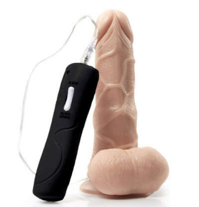 Soft Silicone Vibrating Dildo with Remote - Naughty Me