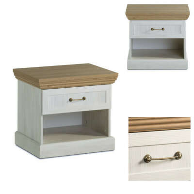 3 Drawer Bedside Cabinet in White Ash and Oak Free Home Delivery Euston Range - EgoSenseHome