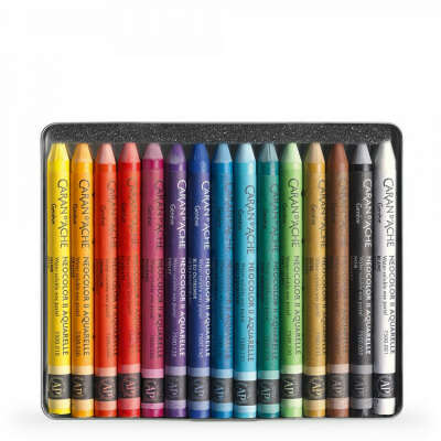 Caran D'Ache NOCOLOR II Water-soluble wax pastels 15 IN A METAL BOX