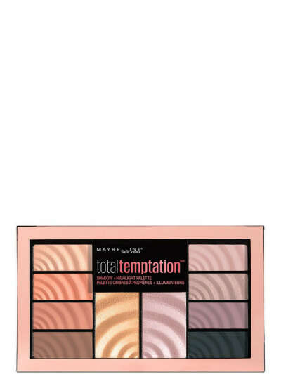 Палетка теней и хайлайтеров "Temptation", 10 оттенков, 12 г, Maybelline New York