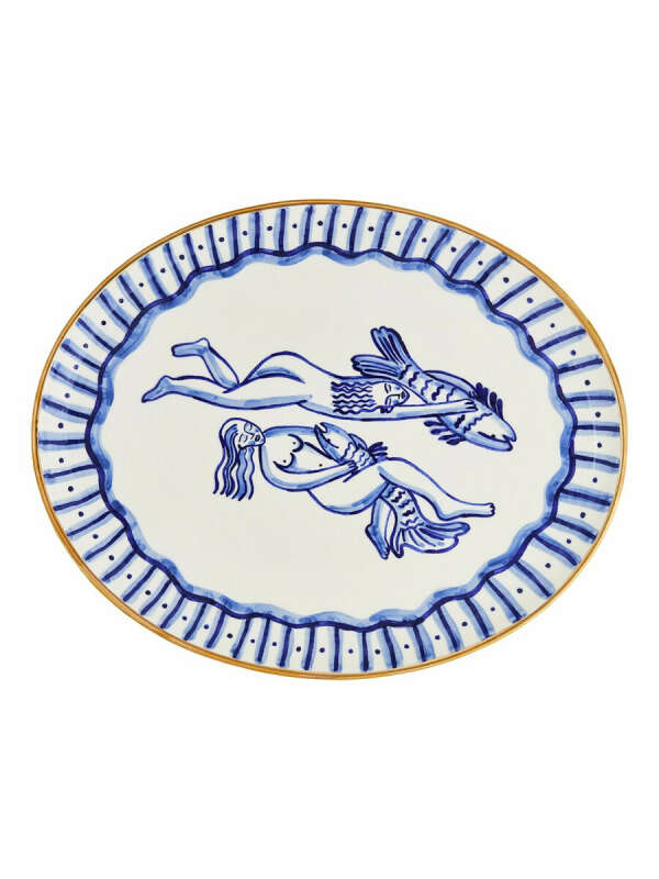 Керамическая тарелка "Ceramic plate with sirens" от gunia project