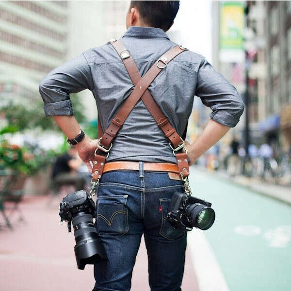 Leather Multi Camera Strap by HoldFast