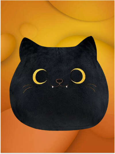 Подушка черный кот