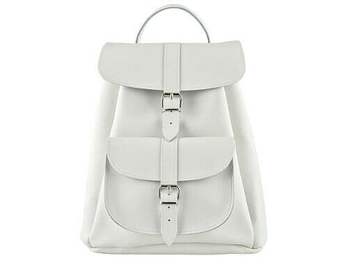 Grafea SALT White Leather Backpack