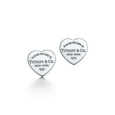 Серьги Tiffany & Co Engraved HEART Ear Rings [0219]