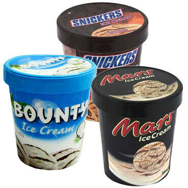 Мороженое с вкусами конфет