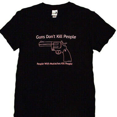футболку "people with mustashes kill people"