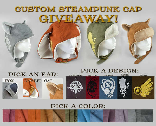 Custom Steampunk Cap Giveaway! by ShoriAmeshiko on deviantART