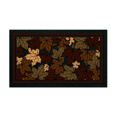 Резиновый грязезащитный придверный коврик (коричнево-бордовый, дверь вишневого цвета)
