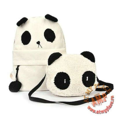 Рюкзак и сумочка "Панда"