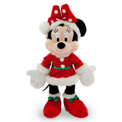 Santa Minnie Mouse Plush - 15&#039;&#039;