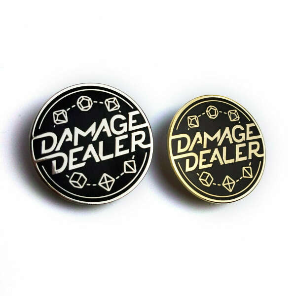 Damage Dealer Pin (locking back, silver or gold)