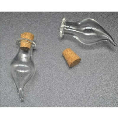 Clear Chili Shape Glass Cork Bottle Stopper Pendant