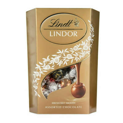 Lindt LINDOR Assorted Milk, White, Dark Chocolate.