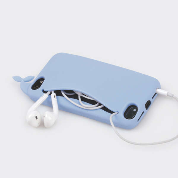 Чехол для iPhone 5 Whale Feed Me (разные цвета) / Голубой