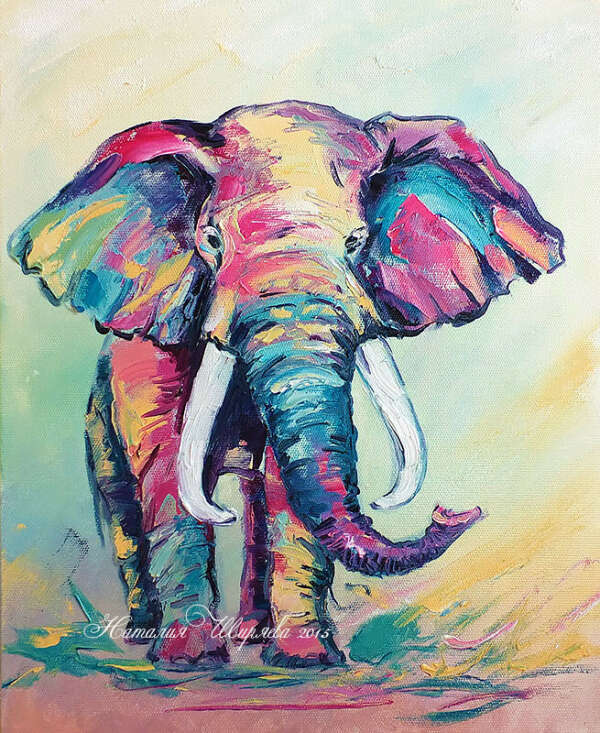 Креативная картина со слоном