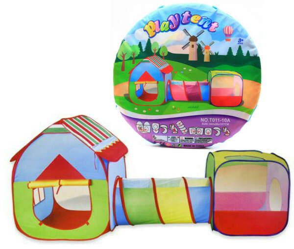 Детская палатка с переходом в манеж Playtent 3в1 для игр дома и на природе