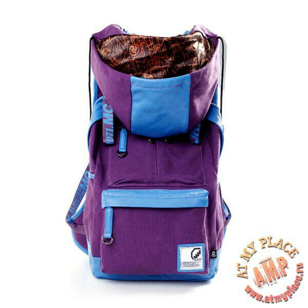 Фиолетовый рюкзак с капюшоном