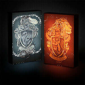 Harry Potter House Banners A4 Light Up Canvas - Exclusive