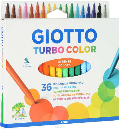 Фломастеры Giotto "Turbo Color", 36 цветов