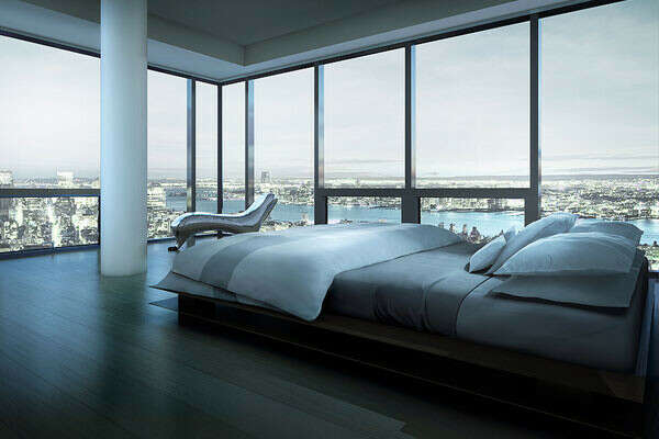 Apartment with a view from a bedrom