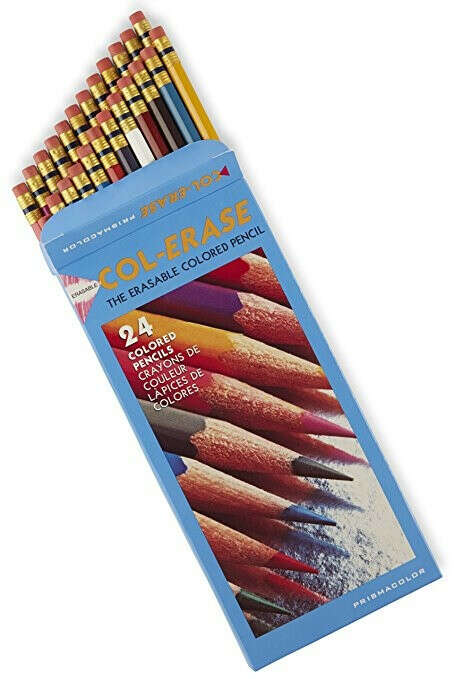 Prismacolor Col-Erase Erasable Colored Pencil, 24-Count