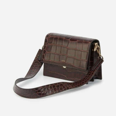Mini Flap Bag - Brown Croc
