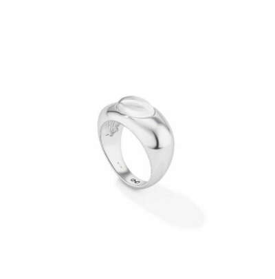 Перстень-галька с горным хрусталем из серебра 925 покрытого родием – купить в интернет-магазине AVGVST