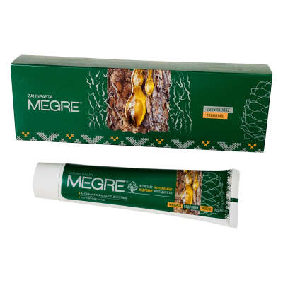 Паста зубная "MEGRE" с кедровым маслом и живицей кедра, 60 мл.