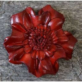 LEATHER FLOWER RED CARNATION