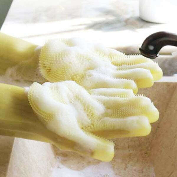 Scrubber Rubber Cleaning Gloves