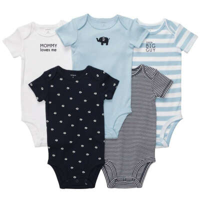 Carter&#039;s Baby Boy 5 pack Short Sleeve Bodysuit Set clothes Nwt Size 18 Months