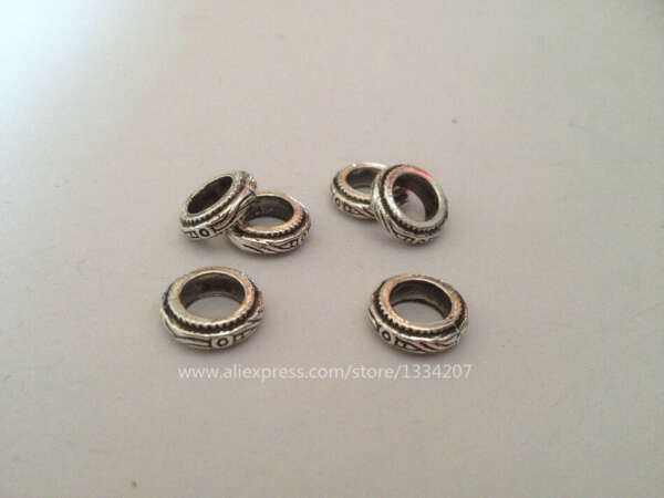 30Pcs/Lot Tibetan silver Rings approx 7mm hole