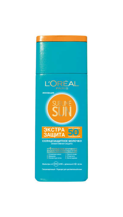L&#039;Oreal Sublime Sun Экстра защита Солнцезащитное молочко SPF 50