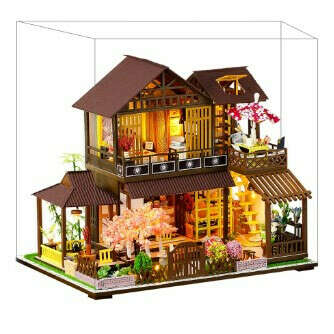 DIY игрушечный кукольный домик, миниатюрный лесной павильон, сборка