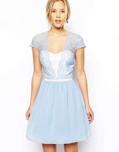 ASOS Scallop Edge Skater Dress