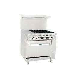 3’ Range | 4 Burners Right | 12” Griddle Left | Single Oven | Atosa | ATO-12G4B