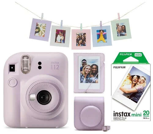 Fujifilm Instax Mini 12 Purple + Mini 12 ACC kit + 2x10 film