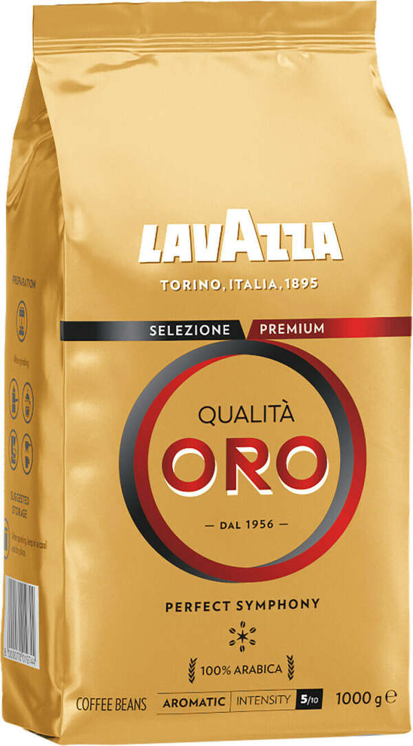 кофе в зёрнах lavazza qualità oro