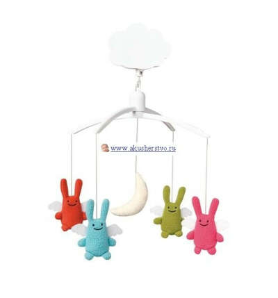 Мобиль Trousselier Angel Bunny с мягкими игрушками - купить Мобиль Trousselier Angel Bunny с мягкими игрушками по низкой цене – Акушерство.ру