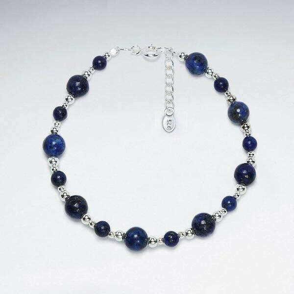 Women Lapis Lazuli Bracelet - Sterling Silver