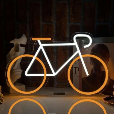 Неоновая лампа в виде велосипеда