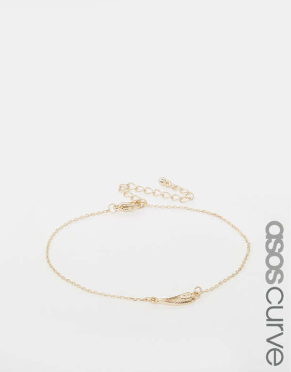 ASOS CURVE Wing Fine Bracelet