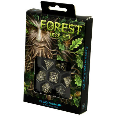 Набор кубиков Forest 3D, 7 шт., Beige & black | Купить настольную игру в магазинах Hobby Games