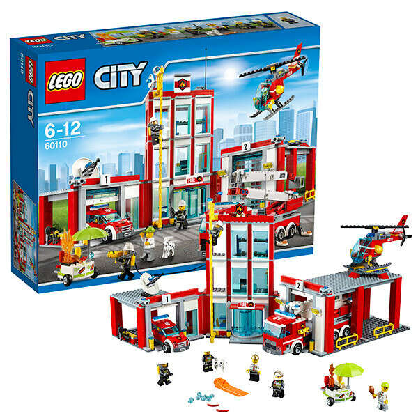 Купить конструктор Lego City 60110 Лего Город Пожарная часть в интернет магазине Toy.ru