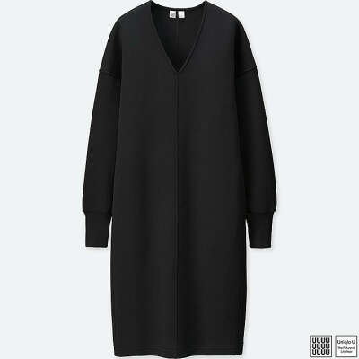 WOMEN UNIQLO U DOUBLE FACE LONG SLEEVE DRESS