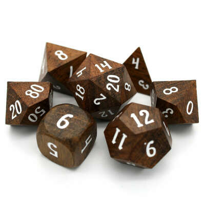 Ebony Wood Dice Set