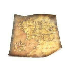 Карта Средиземья на пергаменте, из Новой Зеландии