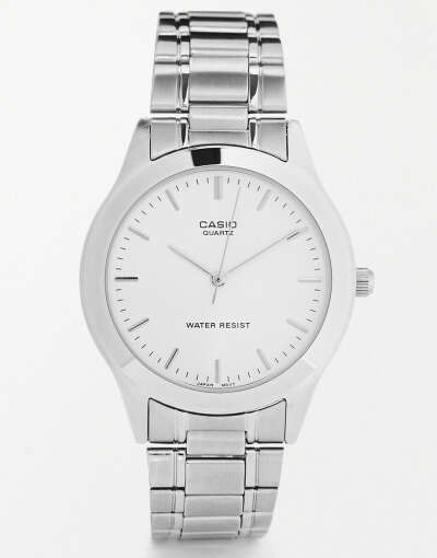 Серебристые часы Casio